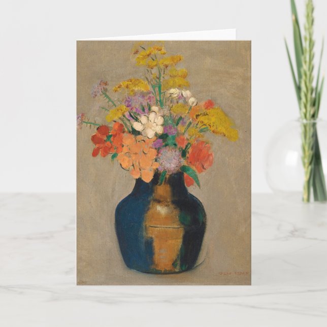Tarjeta Bouquet de Fleurs | Odilon Redon (Anverso)