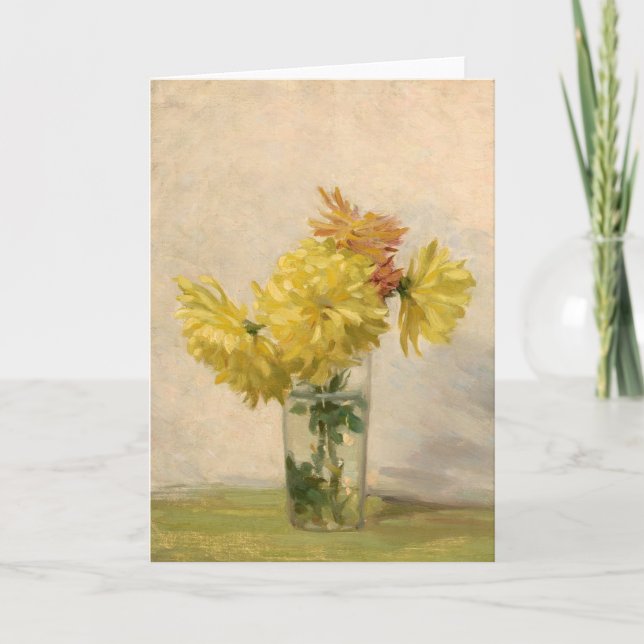 Tarjeta Bouquet de flores amarillas | Edward Herbert Barna (Anverso)