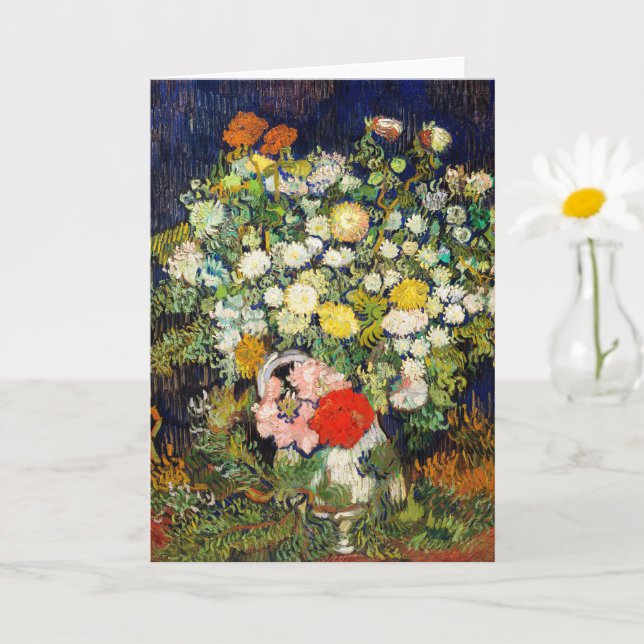 Tarjeta Bouquet de flores en una bolsa de Vincent Van Gogh (Planta pequeña)