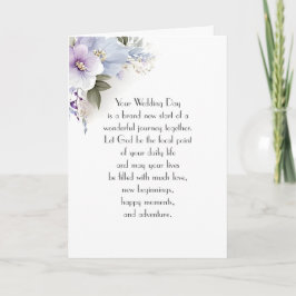 Tarjeta Bouquet de flores moradas Boda