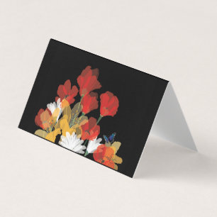 Tarjeta Bouquet de Fluers et Noir Notecard