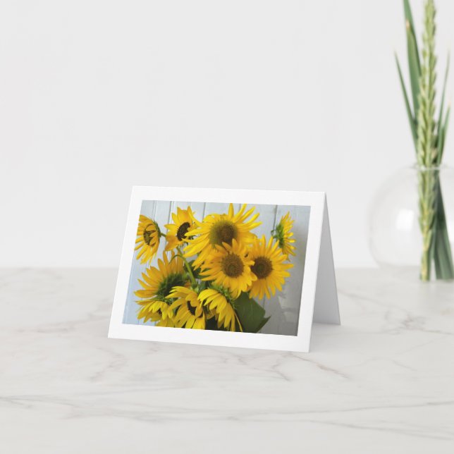 Tarjeta Bouquet de girasol (Anverso)