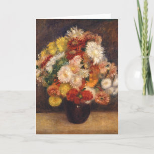 Tarjeta Bouquet de los crisantemos Renoir