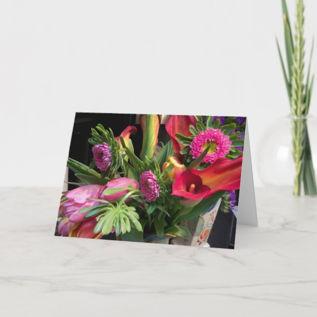 Tarjeta Bouquet de primavera (Anverso)