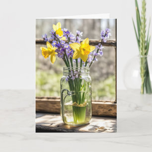 Tarjeta Bouquet de primavera para pensar en ti