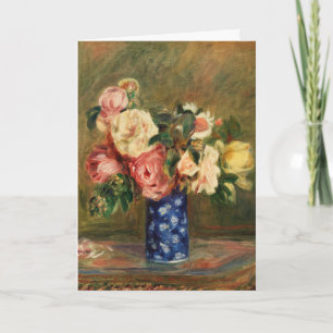 Tarjeta Bouquet de Rosas por pintura impresionista de Reno
