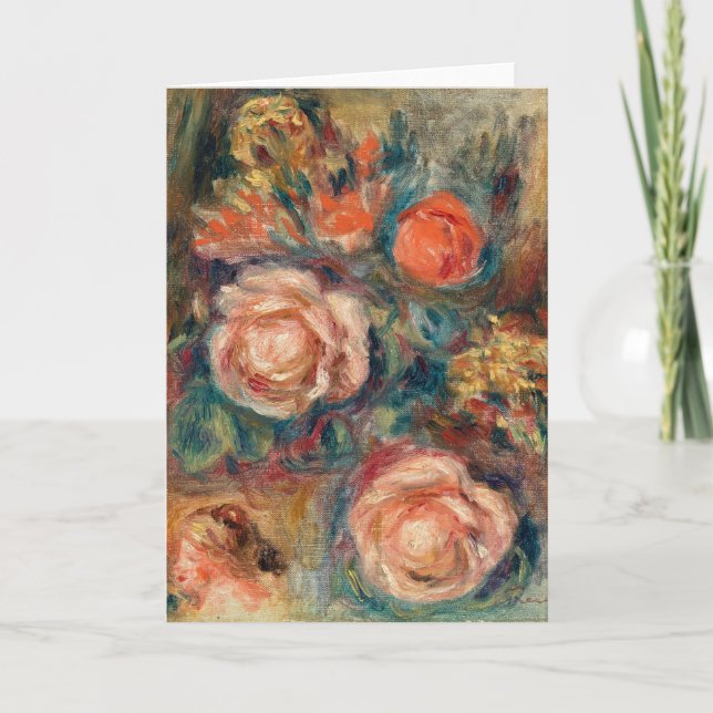 Tarjeta Bouquet de Rosas | Renoir (Anverso)