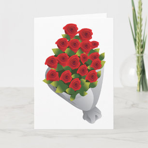 Tarjeta Bouquet De Rosas Rojas