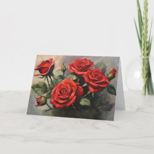 Tarjeta Bouquet de rosas rojas