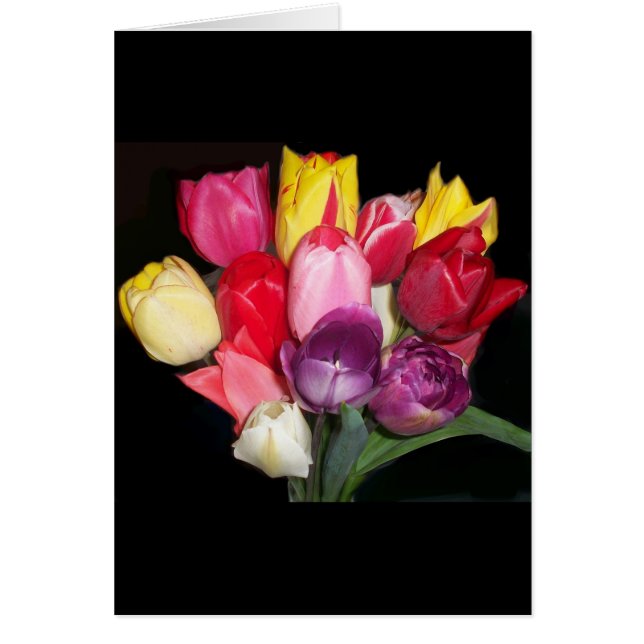 Tarjeta Bouquet de Tulips (Frente)