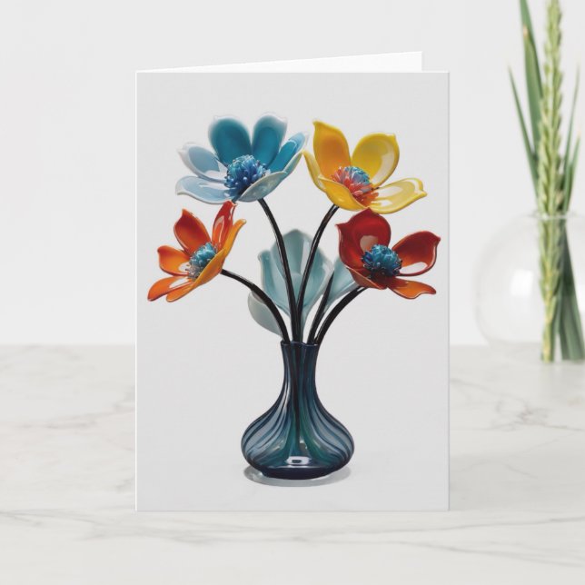Tarjeta Bouquet de vidrio (Anverso)