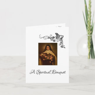 Tarjeta Bouquet espiritual St. Thérèse