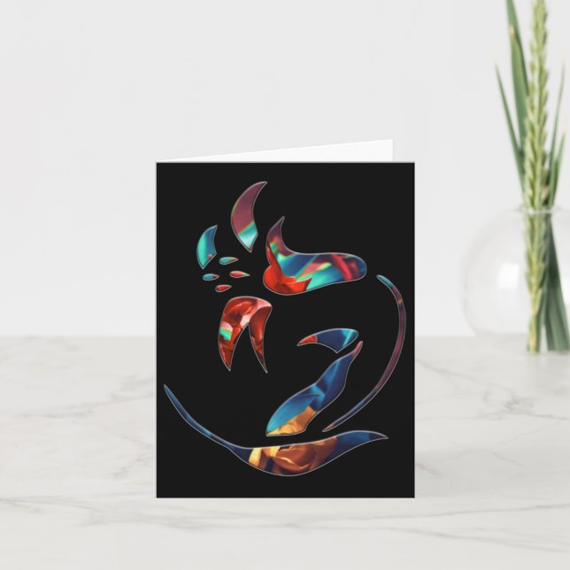 Tarjeta Bouquet Flowers Cinco Pegatinas (Anverso)