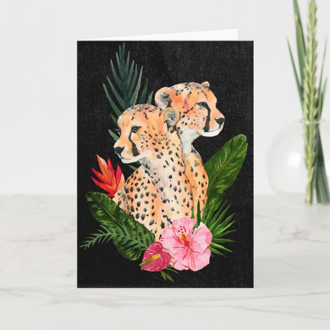 Tarjeta Bouquet guepardo (Anverso)