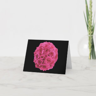 Tarjeta Bouquet rosa rosa caliente Notecard
