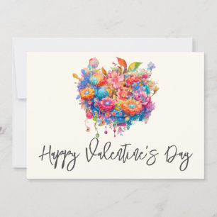Tarjeta Bouquet veraniego de flores singulares Boho Valent
