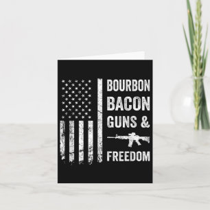 Tarjeta Bourbon Bacon Guns & amp; Libertad - Bebq Grill Be