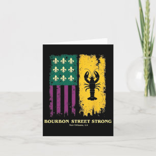 Tarjeta Bourbon Street Strong New Orleans Orleans Orleans