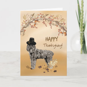 Tarjeta Bouvier des Flandres Funny Gorra Acción de Gracias