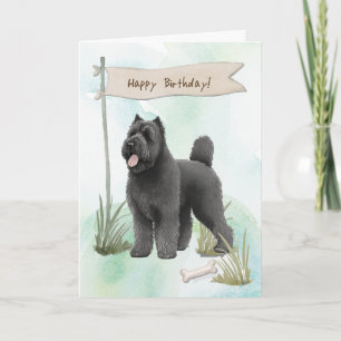 Tarjeta Bouvier des Flandres Raza Perro bajo Rótulo de cum