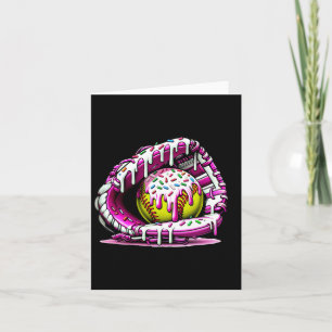 Tarjeta Bóveda de Softbol Helado Crema Sprinkles Softball