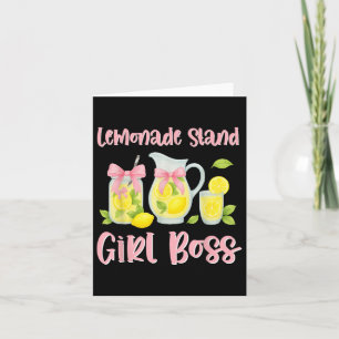 Tarjeta Bow Coquette Lemonade Stand Chica Jefe Ceo Lemon J