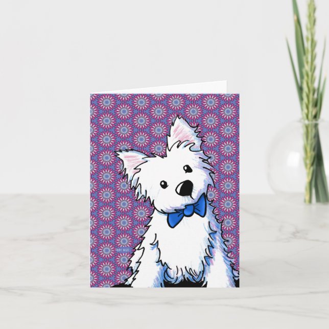 Tarjeta Bow Tie Westie  (Anverso)