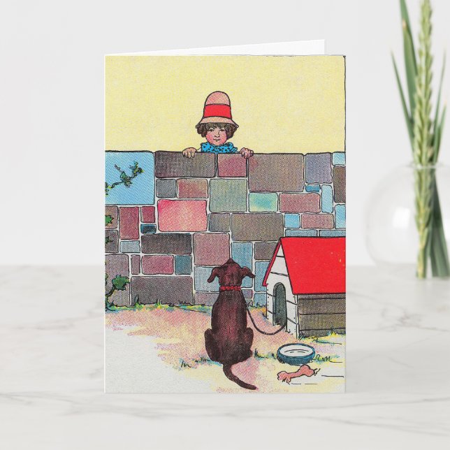 Tarjeta ¡Bow-wow-wow! ¿De quién eres el perro? Nursery Rhy (Anverso)