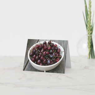 Tarjeta Bowl de cerezas Notecard