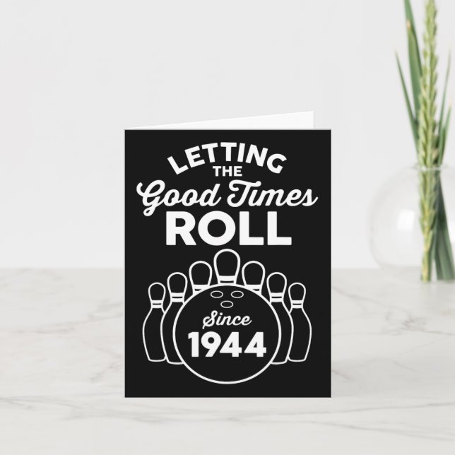 Tarjeta Bowler de 81 años 81ª bolera de cumpleaños (Anverso)