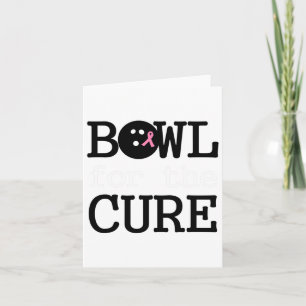 Tarjeta Bowler de cáncer de mama Bowler de cinta rosada pa