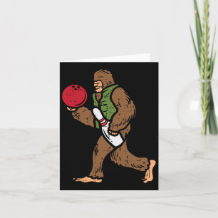 Tarjeta Bowling Bigfoot Funny Bowler Sasquatch Niños M