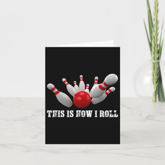 Tarjeta Bowling Bowler Así Es Como Dejo A Los Hombres Adul (Anverso)