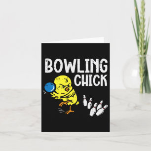 Tarjeta Bowling Chick Funny Bowler Mujeres Chicas Niños To