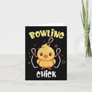 Tarjeta Bowling Chick Funny Chicken Athlete Bowler Men Wom