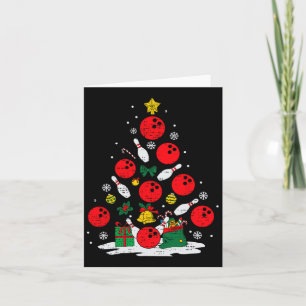 Tarjeta Bowling Christmas Tree Lights Xmas Bowler Sport Me