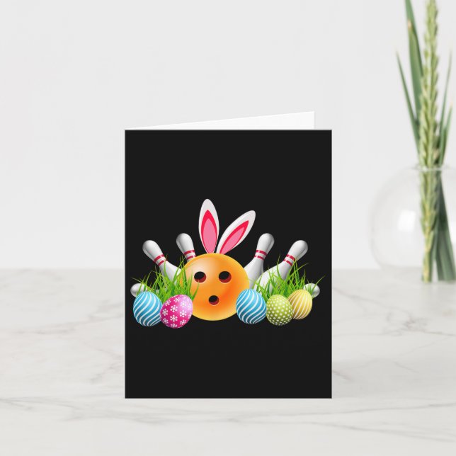 Tarjeta Bowling Easter Bunny Bowling Ll Shirt Bowling East (Anverso)