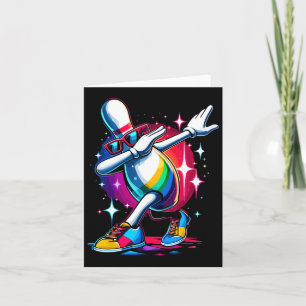 Tarjeta Bowling Pin Dabbing Sungles Bowler