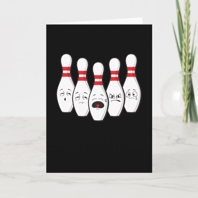 Tarjeta Bowling Pins Bowling Bowler Sports (Anverso)