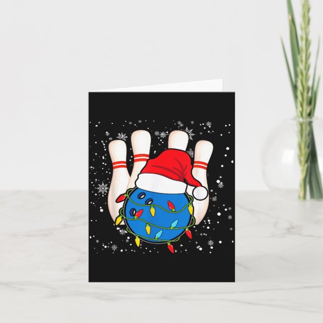 Tarjeta Bowling Reindeer Christmas Shirt Pajama Srt X-mas  (Anverso)