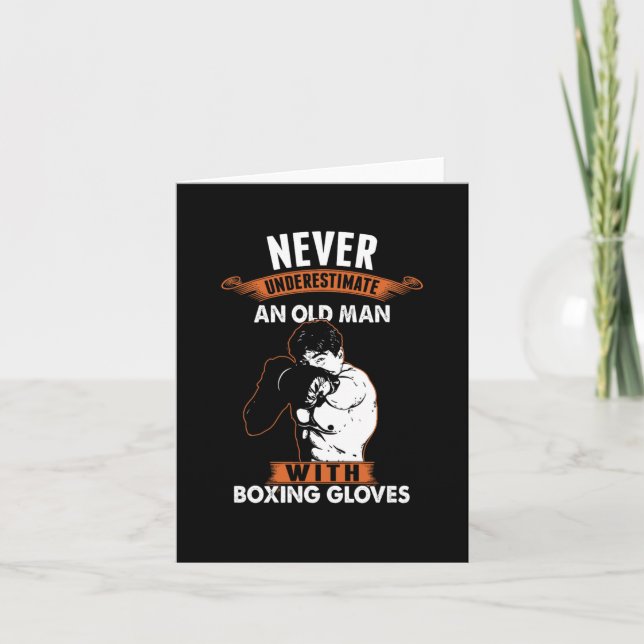Tarjeta Boxeador aficionado al boxeo Combate deportes Kick (Anverso)