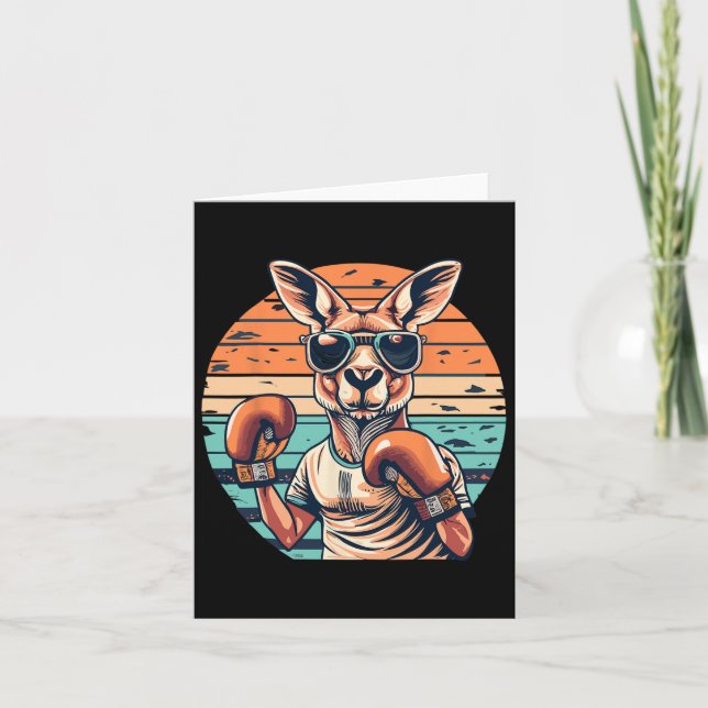 Tarjeta Boxeador de boxeo canguro australiano en boxeo Kan (Anverso)