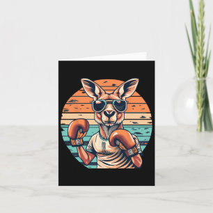 Tarjeta Boxeador de boxeo canguro australiano en boxeo Kan