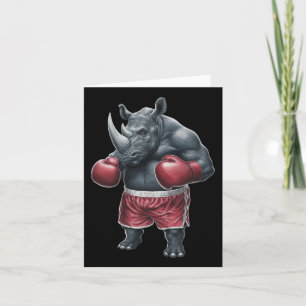 Tarjeta Boxeador de boxeo de Kickboxing Rhino Workout Muay