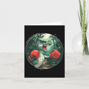 Tarjeta Boxeador de dinosaurios de boxeo Dino Kickboxing B