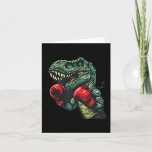 Tarjeta Boxeador de dinosaurios de boxeo Dino Kickboxing B