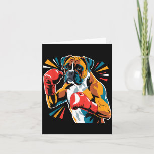 Tarjeta Boxeador de Kickboxing Amantes de Perros Divertido