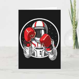 Tarjeta Boxeador de Muay Thai de Boxeo de Astronauta Kickb