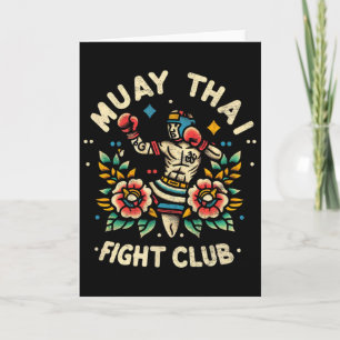 Tarjeta Boxeador de Muay Thai Tailandia Mma Boxeo Tradició