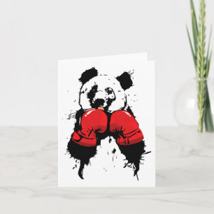 Tarjeta Boxeador de pop Art Boxing Panda Bear Boxer